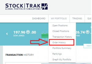 Order History Link