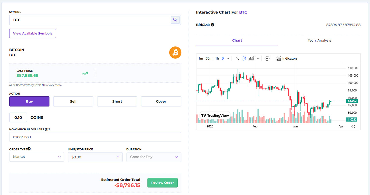 trade US Stocks, cryptos, options, bonds, mutual funds and more derivatives