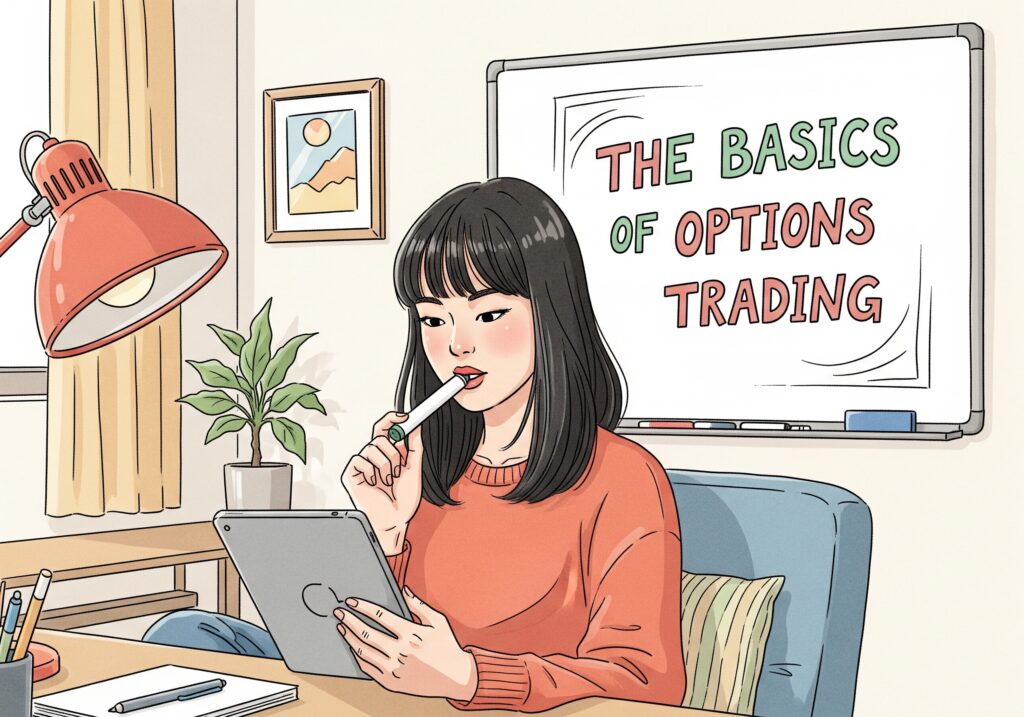 A beginner investor exploring options trading basics.