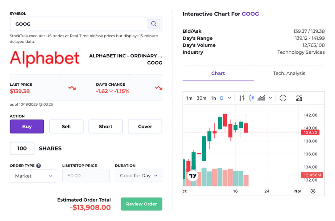 real-time stock market game for high school students